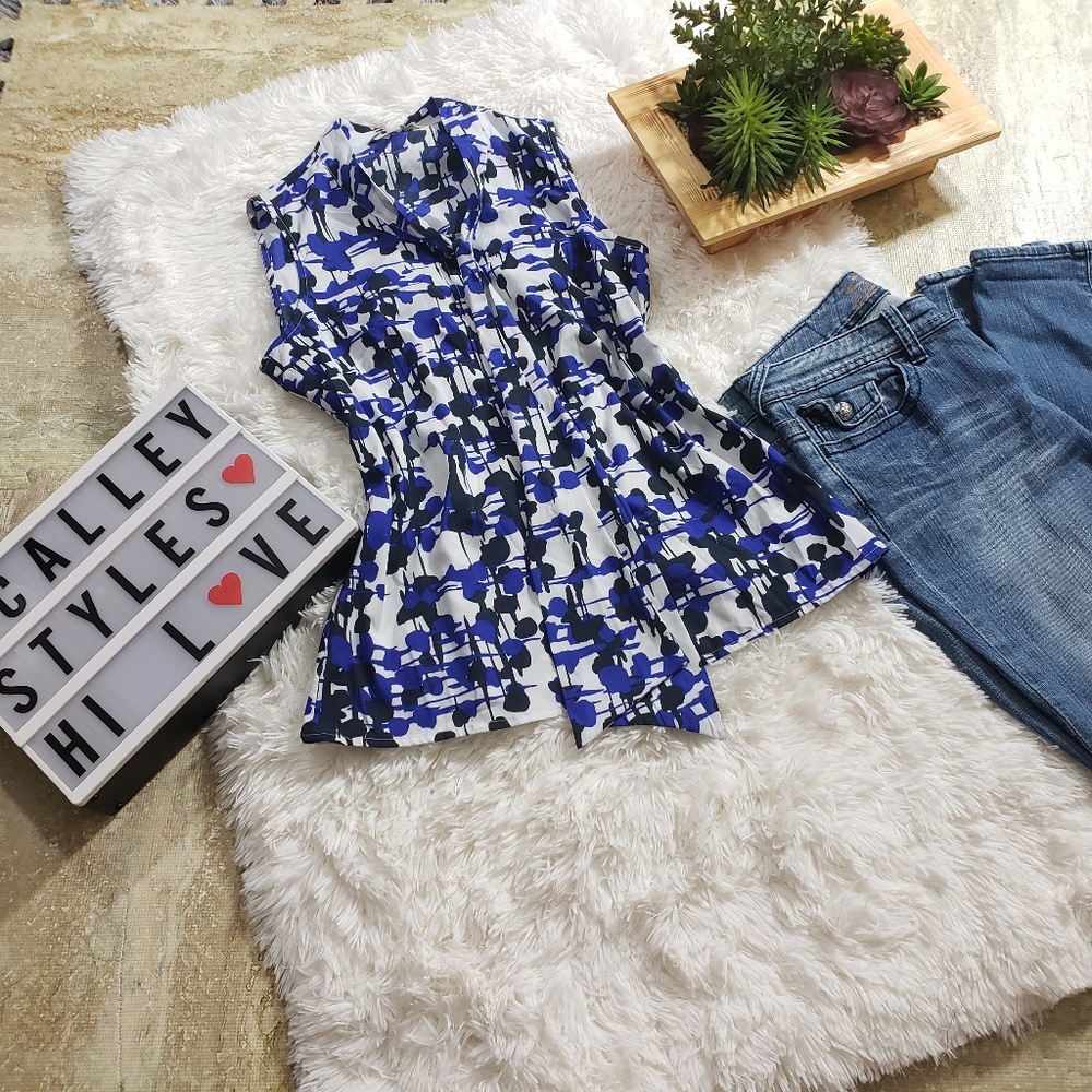 Banana Republic Geometric Sleeveless Top Small C8